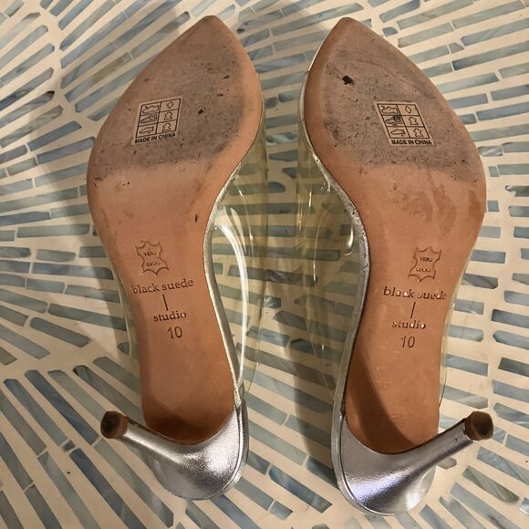 Black Suede Studio PVC Mule - Picture 9 of 10